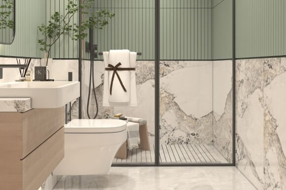 modern bathroom interior design 3d image 2