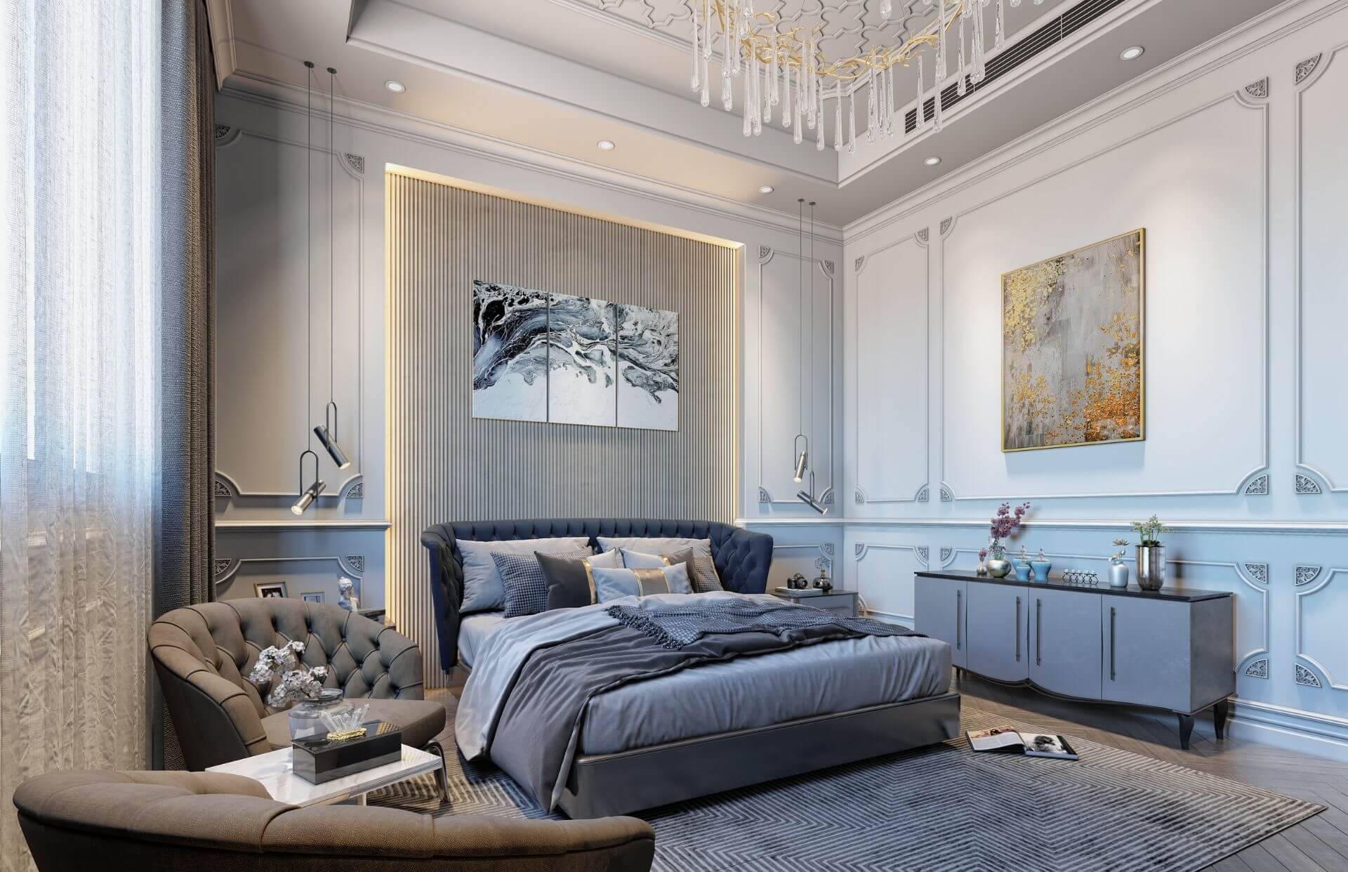 Luxury Bedroom Design Dubai Image 3