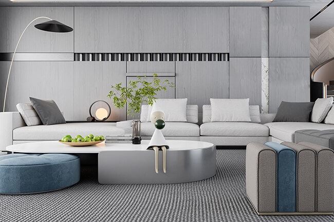 a modern luxury living room