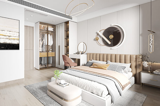 Master bedroom wardrobe design by Royal Apex