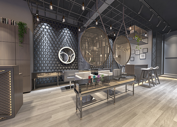 interior design portfolio Gents Saloon
