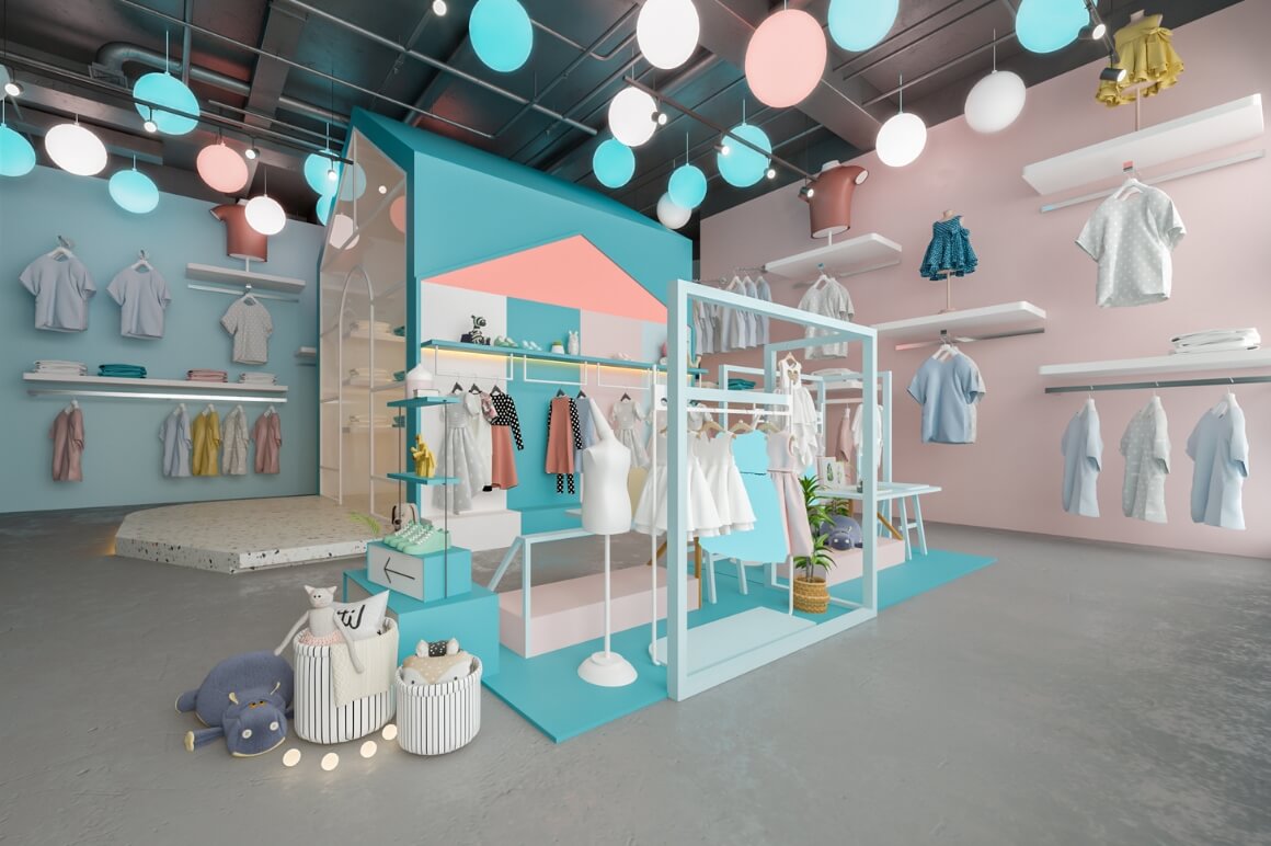 Eco Friendly Kids Clothing Store Design